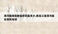 漠河医保局邮箱密码是多少,黑龙江省漠河县社保局电话