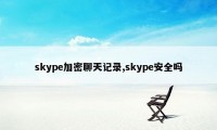 skype加密聊天记录,skype安全吗