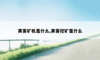 黑客矿机是什么,黑客挖矿是什么