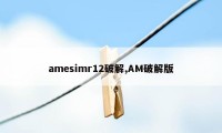 amesimr12破解,AM破解版