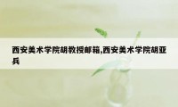 西安美术学院胡教授邮箱,西安美术学院胡亚兵