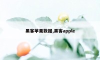 黑客苹果数据,黑客apple