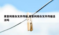 黑客利用白文件传播,黑客利用白文件传播违法吗