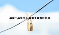 黑客工具有什么,黑客工具有什么用