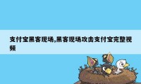 支付宝黑客现场,黑客现场攻击支付宝完整视频