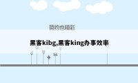 黑客kibg,黑客king办事效率