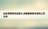 企业受黑客攻击统计,近期被黑客攻击的上市公司