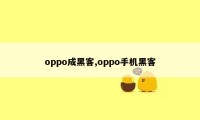 oppo成黑客,oppo手机黑客