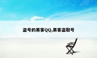 盗号的黑客QQ,黑客盗取号