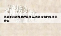 黑客的起源及原理是什么,黑客攻击的原理是什么