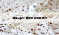 黑客viper,黑客帝国矩阵重启