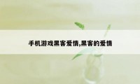 手机游戏黑客爱情,黑客的爱情