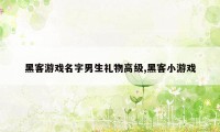 黑客游戏名字男生礼物高级,黑客小游戏