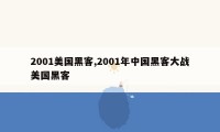 2001美国黑客,2001年中国黑客大战美国黑客