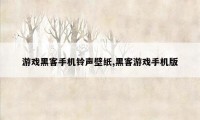 游戏黑客手机铃声壁纸,黑客游戏手机版