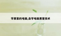 学黑客的电脑,自学电脑黑客技术