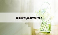 黑客最怕,黑客太可怕了