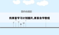 找黑客学习计划图片,黑客自学教程