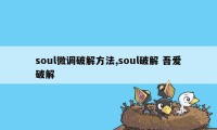 soul微调破解方法,soul破解 吾爱破解