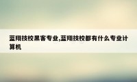 蓝翔技校黑客专业,蓝翔技校都有什么专业计算机