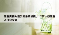 黑客男孩入侵公安系统被抓,十二岁小孩黑客入侵公安局