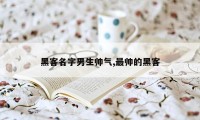 黑客名字男生帅气,最帅的黑客