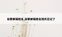 谷歌邮箱姓名,谷歌邮箱姓名姓氏忘记了