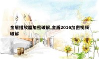 金盾播放器加密破解,金盾2016加密视频破解