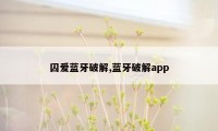 囚爱蓝牙破解,蓝牙破解app