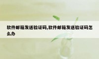 软件邮箱发送验证码,软件邮箱发送验证码怎么办