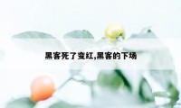 黑客死了变红,黑客的下场