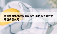 查询华为账号对应邮箱账号,华为账号邮件地址格式怎么写