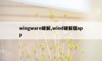 wingware破解,wind破解版app