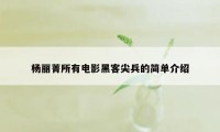 杨丽菁所有电影黑客尖兵的简单介绍