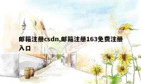 邮箱注册csdn,邮箱注册163免费注册入口