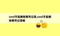 soul不能删除聊天记录,soul不能删除聊天记录嘛