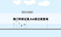 澳门开房记录,kai房记录查询