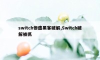 switch惨遭黑客破解,Switch破解被抓