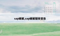 sap破解,sap破解版安装包