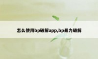 怎么使用bp破解app,bp暴力破解