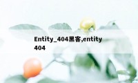 Entity_404黑客,entity 404