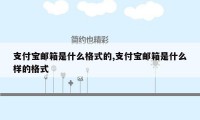 支付宝邮箱是什么格式的,支付宝邮箱是什么样的格式